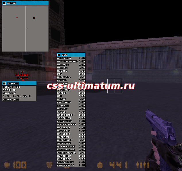 Чит новинка ECC v5.2 для Counter-Strike 1.6