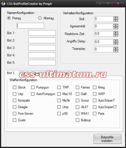 Программа Bot Profile Creator для Cs Source Программа Bot Profile Creator для Cs Source