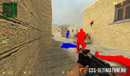 Красно синие скины для css v34 Красно синие скины для css v34