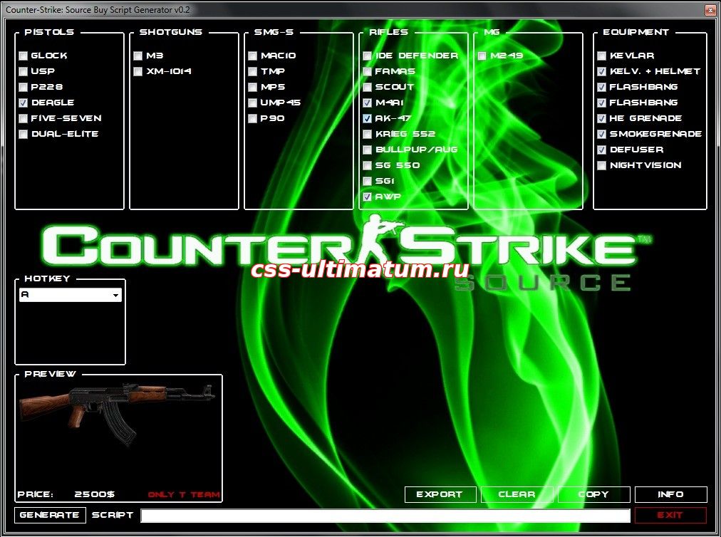 Counter-Strike: Source Buy Script