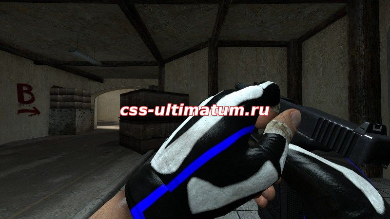 Синие перчатки для CS Source